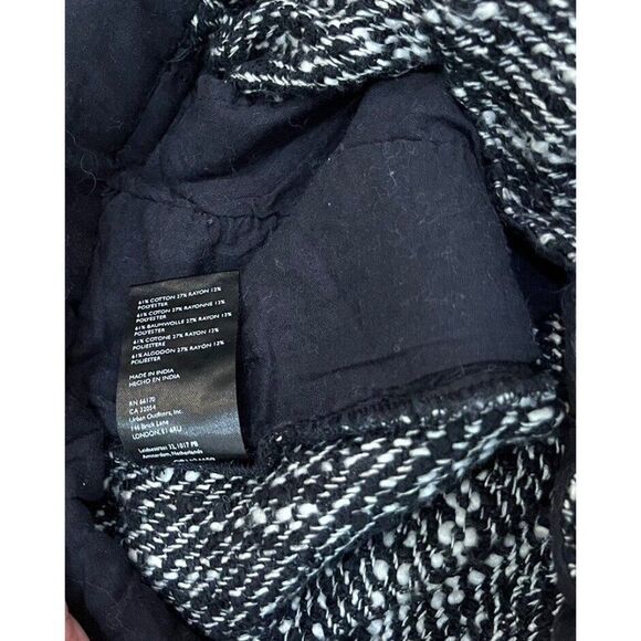 Free People Ladies 4 Black Twill Shorts Heavy Woven Knit Belted High Waisted - Picture 4 of 4